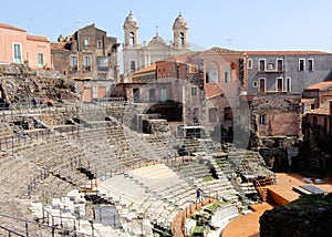Roman theatre and church - Catania Ã¢â¬â Sicily photo